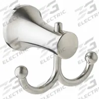 AMERICAN STANDARD Robe Hook: 3 1/8 in x 4 1/8 in x 2 1/2 in, Metal, Brushed, 2 in Base Ht (MPN 8337210.295). Key specifications — Brand: AMERICAN STANDARD; Material: Metal.