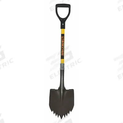 SEYMOUR MIDWEST Round Point Cutting Teeth Shovel: Steel Blade, 14 ga - Round Point Shovels