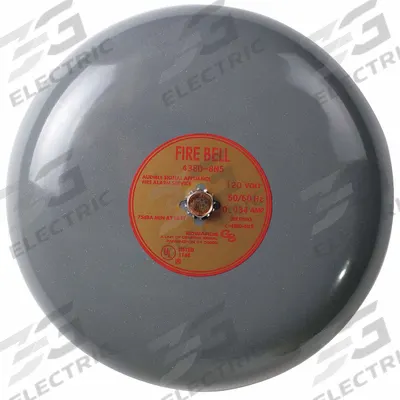 EDWARDS SIGNALING Fire Bell: 120V AC, Bell Sound, Gray, Bell, 3 3/8 in Overall Dp - Fire Alarm Bells