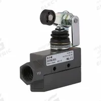 EATON Snap Action Switch: Roller Lever Actuator, SPDT, Screw Terminals (MPN E47BLS33). Key specifications — AC Contact Rating: 15 A @ 250 V; Electrical Connection: Screw Terminals; Series: E47; Brand: EATON.
