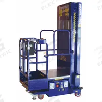 BALLYMORE Mobile Personnel Lift: Battery, Push-Around, 14.7 ft Elevated Platform Ht, 17 in x 29 in (MPN PS-15S). Key specifications — attr1045274: BALLYMORE; attr1045277: Battery Charger.