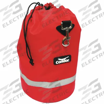 CONDOR Fleece Lined Bag: Bag, Polyester, Red, Drawstring Closure - Respirator Storage Bags