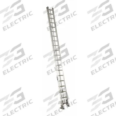 LOUISVILLE LADDER Extension Ladder: 40 ft Ladder Size, Aluminum, 300 lb Load Capacity - Lightweight Aluminum Extension Ladders