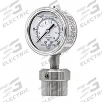 PIC GAUGES Pressure Gauge with Diaphragm Seal: 0 psi to 200 psi, 301L/0JJJ, 2 1/2 in Dial, Glycerin (MPN 301L254G/0JJJ200). Key specifications — Brand: PIC GAUGES; Gauge Case Liquid: Glycerin; Seal Fill Liquid: Glycerin; Seal Lower Housing Material: 316 Stainless Steel; Accuracy: ±2-1-2%; Gauge Wetted Parts: Stainless Steel.