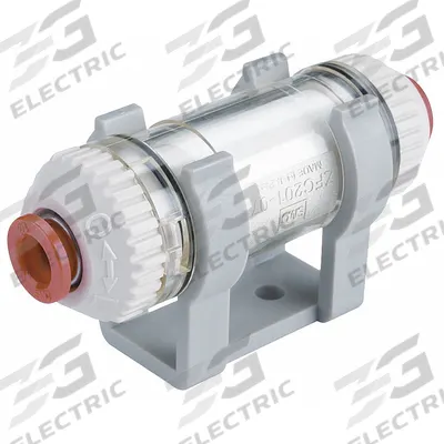 SMC Vacuum Filter: ZFC, 1/8 in Inlet, Tube, -100 kPa to 0 kPa - In-Line Vacuum Suction Filters