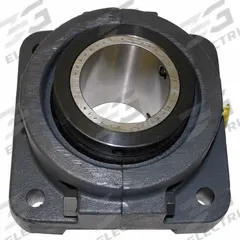 SEALMASTER 4 Bolt Flange Bearing: Tapered Roller, 2 7/16 in Bore, Cast Iron, Set Screws, 6 7/8 in Lg (MPN RFB 207). Key specifications — Bore Type: Cylindrical; Brand: SEALMASTER; Lubricant Material: NLGI #2 Equivalent; Mounting Bolt Size: 5/8 in; System of Measurement: Inch.