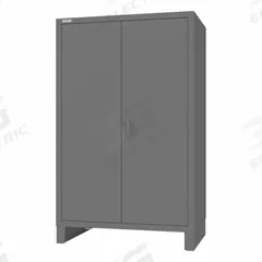 DURHAM MFG Storage Cabinet: 48 1/4 in x 30 1/4 in x 78 in, Swing Handle & Padlockeable, Legs, Gray (MPN HDC-304878-4S95). Key specifications — attr62713: Recessed; attr62698: Gray; attr62736: Welded; attr87895: Legs; attr62693: Assembled; attr62737: Stationary; attr62694: Adjustable; attr62695: Powder Coated.