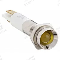APPROVED VENDOR Protruding Panel Light: 5/16 in Panel Mounting Hole Dia, LED, Yellow, M08 (MPN 24M058). Key specifications — Brand: APPROVED VENDOR; Electrical Connection: 0.11 Male Quick Disconnect.