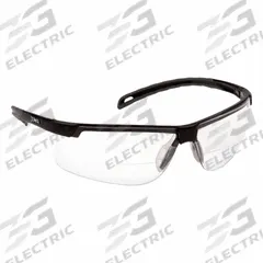 PYRAMEX Reader Safety Glasses: Clear Lens Color, Wraparound Frame, H2MAX Anti-Fog, Bottom, +1.50 (MPN SB8610R15TM). Key specifications — Brand: PYRAMEX; Series: Ever-Lite(R); Diopter Strength: +1.50; Lens Color: Clear.