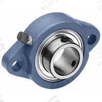 TRITAN 2 Bolt Flange Bearing: Radial Ball, 1 in Bore, Cast Iron, Set Screws, 3 3/4 in Lg, Rhombus (MPN SBLF205-16G). Key specifications — Bore Type: Cylindrical; Brand: TRITAN; Lubricant Material: NLGI #2 Equivalent; Mounting Bolt Size: 5/16 in; System of Measurement: Inch.