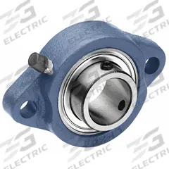 TRITAN 2 Bolt Flange Bearing: Radial Ball, 1 in Bore, Cast Iron, Set Screws, 3 3/4 in Lg, Rhombus (MPN SBLF205-16G). Key specifications — Bore Type: Cylindrical; Brand: TRITAN; Lubricant Material: NLGI #2 Equivalent; Mounting Bolt Size: 5/16 in; System of Measurement: Inch.