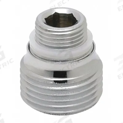 CHICAGO FAUCETS Aerator: 8 gpm Flow Rate, Laminar Flow Outlet, Brass, Chrome Finish, Male - Faucet Aerator Adapters