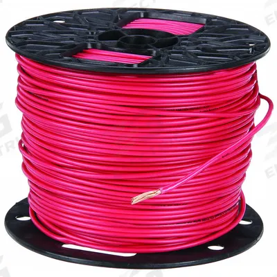 SOUTHWIRE Building Wire: Copper, 10 AWG, 1 Conductors, Stranded, Red, 500 ft Lg - Copper THHN/THWN Building Wires