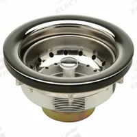 ZURN Strainer: Stainless Steel, Chrome, 2 1/2 in Overall Ht, 4 3/8 in Overall Dia, Threaded (MPN ZSS250-PC). Key specifications — Product Type: Sink Drain; Brand: ZURN; Finish: Chrome; Material: Stainless Steel; Includes: Locknut.