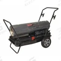 DYNA-GLO Portable Oil and Kerosene Torpedo Heater: Wheeled Mounted, 4,200 sq ft Heating Area (MPN KFA180DGD). Key specifications — Key Features: Thermostat; Portability: Wheeled Mounted; Brand: DYNA-GLO; Tank Capacity/Hours on One Filling: 13 gal/10 hr; Overall Dimensions - H x L x D: 33-1/2 in x 47-7/16 in x 47-7/16 in.
