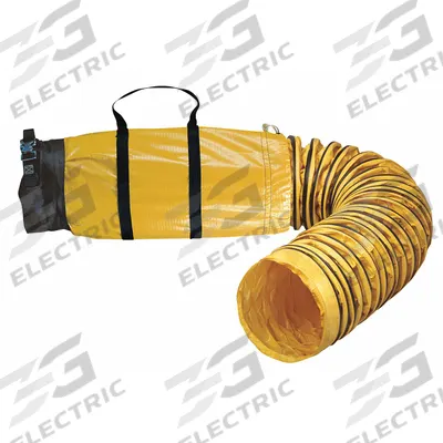 ALLEGRO Ventilation Duct: 12 in Dia, 15 ft Lg, For Use With Blowers, Black/Yellow - Ducts for Confined Spaces