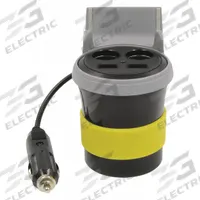 WILSON ANTENNAS Power Adapter: Power Splitter and Charger, 4 Connections, 6 in Cord Lg, Black/Yellow (MPN 305POWERCUP). Key specifications — Color: Yellow; Includes: Phone Holder; Product Type: Power Splitter and Charger; Compatible Devices: 12V Devices; Brand: WILSON ANTENNAS; Ports: 12V Auxiliary Port.