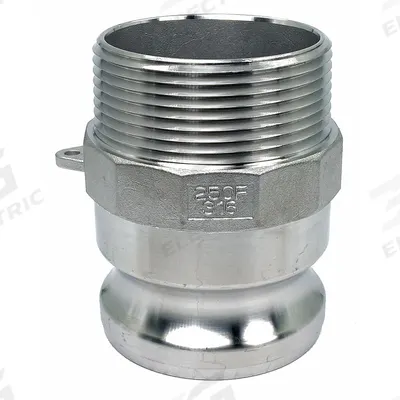 APPROVED VENDOR Cam and Groove Adapter: 2 1/2 in Coupling Size, 2 1/2"-8 Thread Size - Type F Stainless Steel Cam & Groove Fittings