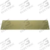 ROCKWOOD Door Push Plate: 4 in Wd, 20 in Ht, Brass (MPN 73G.3). Key specifications — Material: Brass; Operation Type: Push; Properties: Tear-Resistant; Brand: ROCKWOOD.