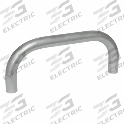 JW WINCO Pull Handle: Weld-On, Steel, Silver, 11.81 in Mounting Hole Center to Center - Load-Rated Weldable Tubular Pull Handles