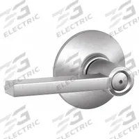 SCHLAGE Door Lockset: Privacy Lever Locksets, Chrome, ADA Compliant (MPN F40 LAT 626). Key specifications — Ligature Resistance: Not Ligature-Resistant; Brand: SCHLAGE; Lockset Function ANSI Code: F76; Visual Indicator Message: No Message; Lockset Style: Latitude; ADA Compliant: Yes; Finish: Satin Chromium-Plated : Brass.