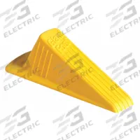 Door Wedge: 6 3/4 in Lg, 3 1/2 in Wd, 2 in Overall Ht (MPN 29966). Key specifications — Brand: GIANT FOOT; Color: Yellow.