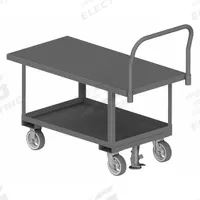 APPROVED VENDOR Platform Truck: 2,000 lb, 48 in L x 24 in W x 26 in H Deck, Solid, 12 ga Deck, Std (MPN WHPTFL24486MR95). Key specifications — Side Panel Type: No Side Panels; Brand: APPROVED VENDOR; Color: Gray; Caster/Wheel Configuration: (2) Rigid.