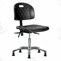 Ergonomic Chair: Polyurethane, Armless, Ht Range 17 3/4 in to 23 in, 18 in Seat Wd, 17 in Seat Dp (MPN BR-HPDHCH-CR-T0-A0-RG-BLK). Key specifications — Foot Support: No; Back Tilt Backward: 13.5°; Back Tilt Forward: 10.5°; Base Material: Aluminum; Brand: APPROVED VENDOR; Product Type: Ergonomic Chair; ESD-Safe: Not ESD Safe.