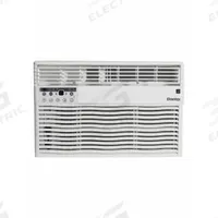 DANBY Window Air Conditioner: 550 sq ft, 12,000 BtuH, 115V AC, 5-15P, Cooling Only, Fixed (MPN DAC120EB8WDB). Key specifications — Brand: DANBY; Combined Energy Efficiency Ratio (CEER) Rating: 12.0; Voltage: 115V AC; NEMA Plug Configuration: 5-15P; Special Features_Broad: Remote Control.