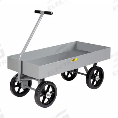 LITTLE GIANT Wagon Truck: 3,500 lb Cap, 60 in L x 30 in W x 16 1/2 in H Deck, T-Shaped - Lipped Metal Deck Trucks