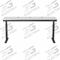 VERSADESK Electric Sit-Stand Desk: White, Wood, 72 in Overall Wd, 24 in Overall Dp, Laminate/Steel (MPN VT1077224-01-05). Key specifications — attr989930: Black; attr989931: Steel; attr989903: VERSADESK; attr989914: White; attr989916: Wood.