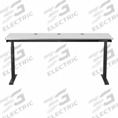 VERSADESK Electric Sit-Stand Desk: White, Wood, 72 in Overall Wd, 24 in Overall Dp, Laminate/Steel (MPN VT1077224-01-05). Key specifications — attr989930: Black; attr989931: Steel; attr989903: VERSADESK; attr989914: White; attr989916: Wood.