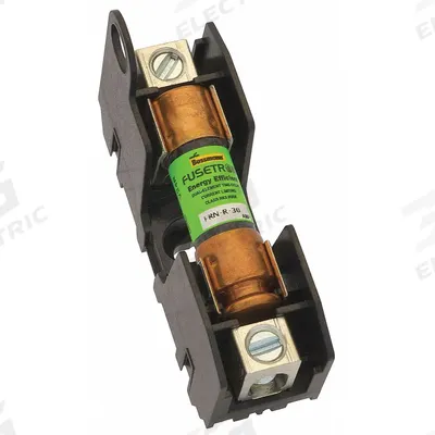 BUSSMANN Fuse Block: Open Block Design, 2 Pole, 250 V AC, Pressure Plate - Fuse Blocks for UL Class H & K Fuses