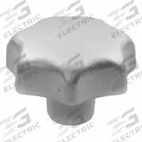 JW WINCO Stainless Steel Hand Knob; Stainless Steel 4-Prong Knob: 7 Point, Stainless Steel (MPN 6336-NI-32-1/4X20-E). Key specifications — Brand: JW WINCO; Finish: Matte.