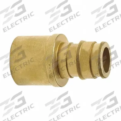 UPONOR Barbed Fitting Adapter: 3/4 in ID x 1/2 in Pipe Size, Barbed x Cup, Brass/Copper - Expansion Brass Barbed Tube Fittings