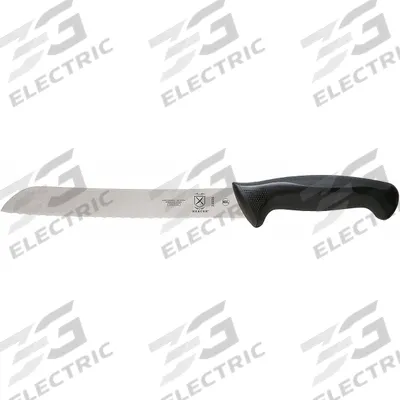 MERCER CUTLERY Bread Knife: Sharp Edge/Wavy Edge, 8 in Overall Lg, Steel Blade, Black Handle - Bread Knives