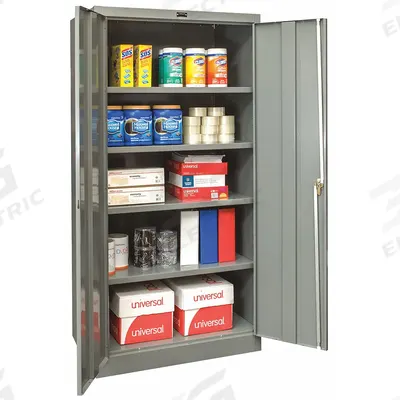APPROVED VENDOR Storage Cabinet: 36 in x 18 in x 72 in, Swing Handle & Keyed - Commercial Shelf Cabinets