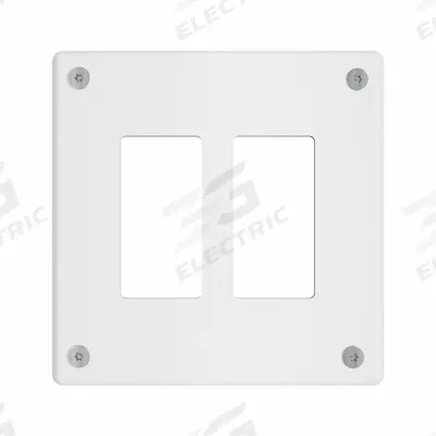 LEGRAND Wall Plate: Decorator-Rocker, 2 Gang, White - Tamper-Resistant Wall Plates
