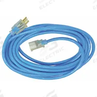 SOUTHWIRE Extension Cord: Outdoor Use, 25 ft Lg, Outlet, 5-15P, 12/3, SJTW, Blue, Single Connector (MPN 2437). Key specifications — Brand: SOUTHWIRE; Temperature Rating: -58° to 140°F; NEMA Plug Configuration: 5-15P.