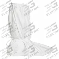 DUPONT Boot Covers: Tyvek® IsoClean®, ISO 4 (Class 10) and above, Sterile, Elastic/Tie, S, 100 PK (MPN IC458BWHSM0100CS). Key specifications — Packaging: Bulk; Brand: DUPONT; Anti-Static: No; Seam Style: Serged; Material: Tyvek® IsoClean®; Includes Slip Resistant Sole: Yes; Closure Type: Elastic; ISO Cleanroom Class: ISO 4 (Class 10) and above.