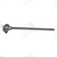TEMPCO Heavy Duty Thermocouple: 32°F to 1,400°F /0°C to 760°C, Type J, 12 in Probe Lg, Rounded Tip (MPN TCS00012). Key specifications — attr1275833: ±2.2 °C or ±0.75 %, Whichever is Greater; attr1275827: TEMPCO.