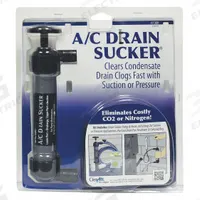 NU-CALGON Drain Clearing Gun: 3/4 in to 3/4 in For Drain Size, 11 in Lg (MPN 61308). Key specifications — Includes: Replacement Nozzle; Brand: NU-CALGON; Body Material: Plastic; Series: A/C Drain Sucker; Product Type: Drain Clearing Gun.