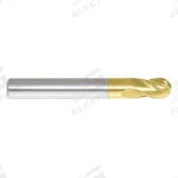 APPROVED VENDOR Ball End Mill: Carbide, TiN Coated, Double End, 4 Flute, 1/4" Mill Dia, 1/2" LOC (MPN 242-001081)