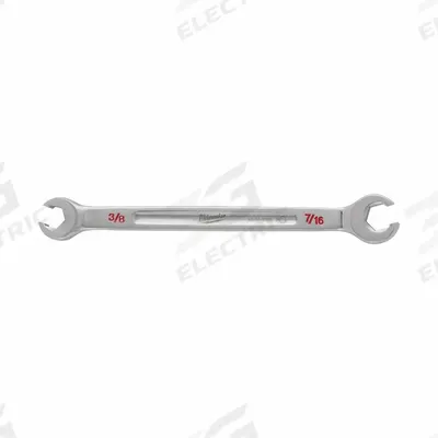 MILWAUKEE Flare Nut Wrench: Chrome Vanadium Steel, Chrome - SAE, Double End, Standard-Head, 6-Point Flare Nut Wrenches