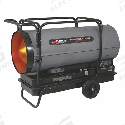DYNA-GLO Portable Oil and Kerosene Torpedo Heater: Wheeled Mounted - Direct-Fired Portable Oil & Kerosene Torpedo Heaters
