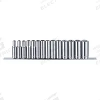 WESTWARD Socket Set: 3/8 in Drive, 14 Piece, 6-Point, Metric, 6 mm to 19 mm (MPN 53PN47). Key specifications — attr1224269: 3/8 in; attr1204685: Tether Ready; attr1204650: 6 mm to 19 mm; attr1204673: Socket Bits Not Included; attr1204688: WESTWARD; attr1206170: Deep Sockets.