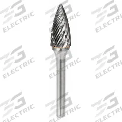SGS PRO Carbide Bur: Pointed-End Tree, SG-5, Steel Cut, 1/2" x 1" Head, 1/4" Shank (MPN 19369). Key specifications — Trade Number: SG-5; Brand: SGS PRO.