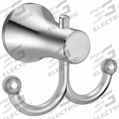 AMERICAN STANDARD Robe Hook: 3 1/8 in x 4 1/8 in x 2 1/2 in, Metal, Polished - Bathroom Hooks