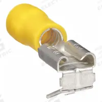 GRAINGER Wire Disconnect: Yellow, Vinyl, Partial Coverage, 0.25 in x 0.032 in Tab (MPN 31A494). Key specifications — attr1307662: Socket/Tab; attr1307676: GRAINGER.