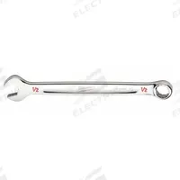 MILWAUKEE Combination Wrench: Chrome Vanadium Steel, Chrome, 1/2 in Head Size, 7 in Overall Lg, Std (MPN 45-96-9416). Key specifications — attr309539: 1/2 in; attr309567: Yes; attr324930: MILWAUKEE.